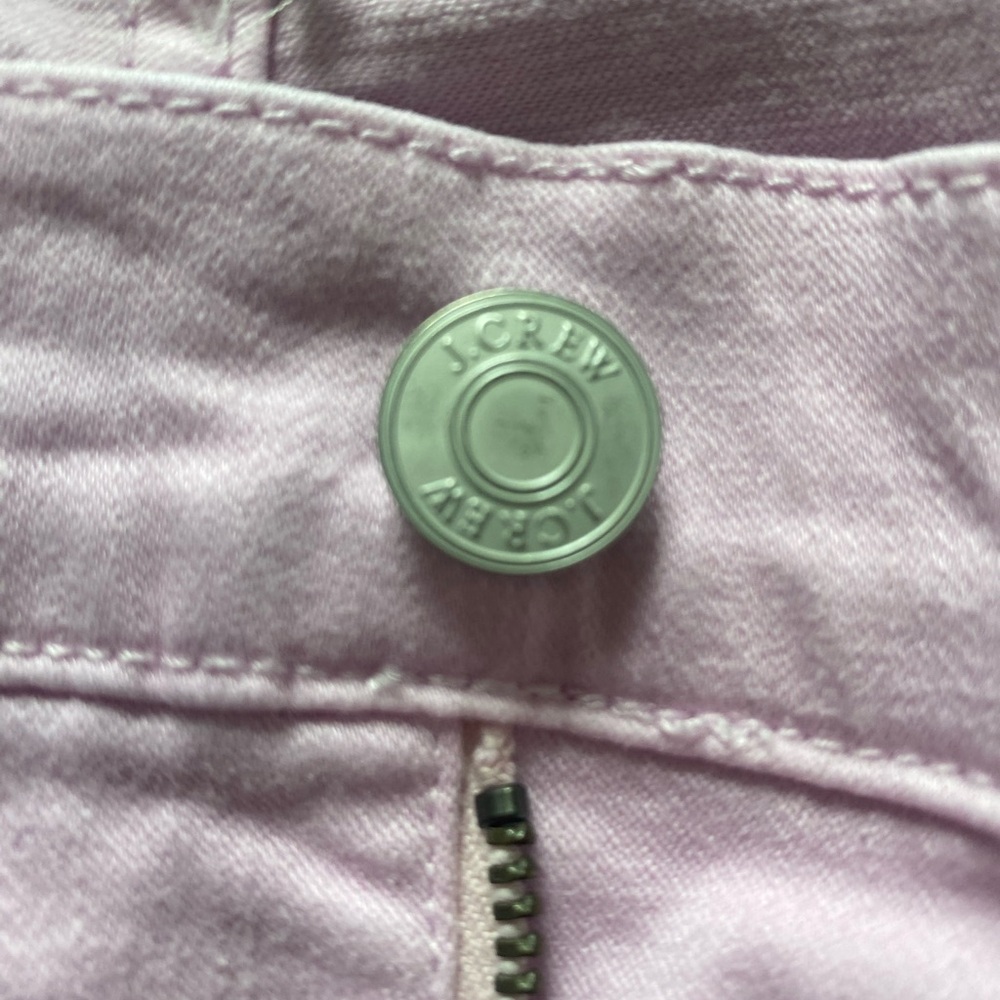 J. Crew Women’s 9”Billie Demi Boot Crop Denim Pants in Light Pink Size 28/6 - Picture 2 of 16